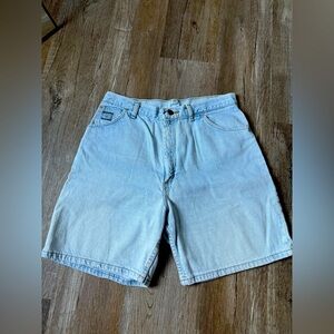 VTG Wrangler Mom Shorts Baggy Shorts Blue Faded Size 14 31 32